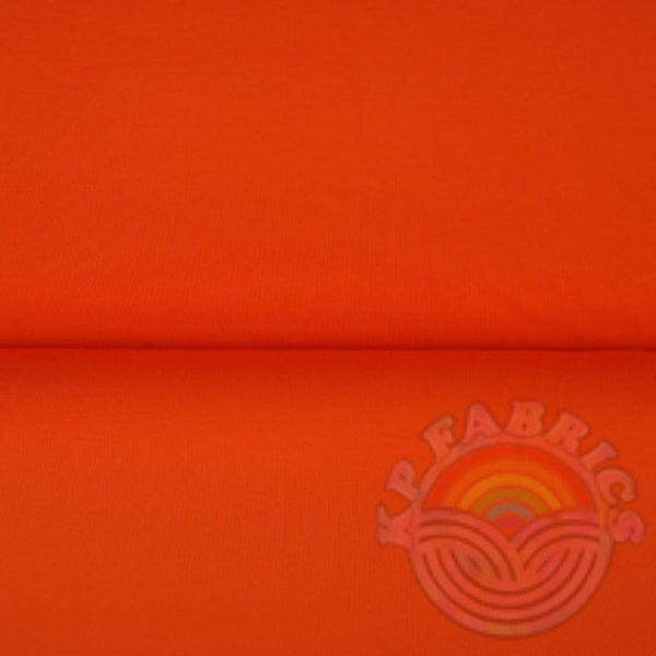 Orange Brushed Back French Terry fabric at KP Fabrics
