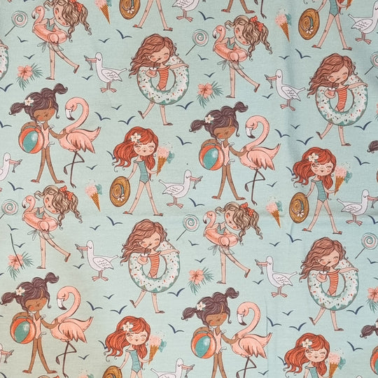 Seaside Flamingo Jersey 49cm x WOF