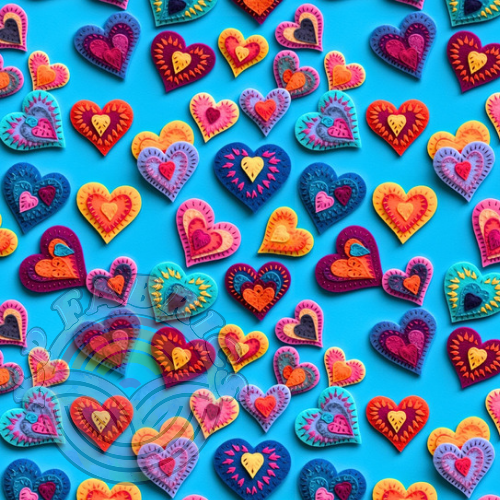 Felt hearts