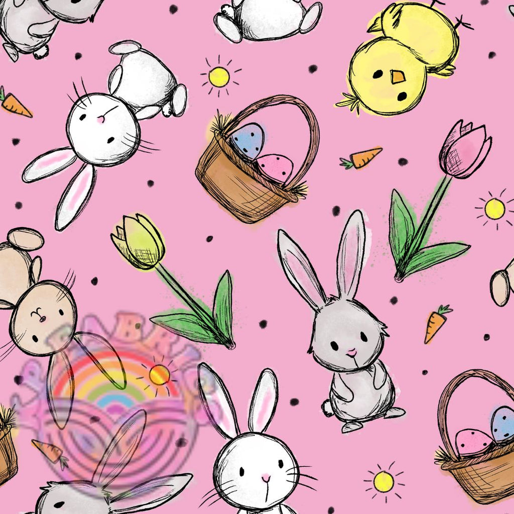 Easter Chicks n Bunnies (Pink)