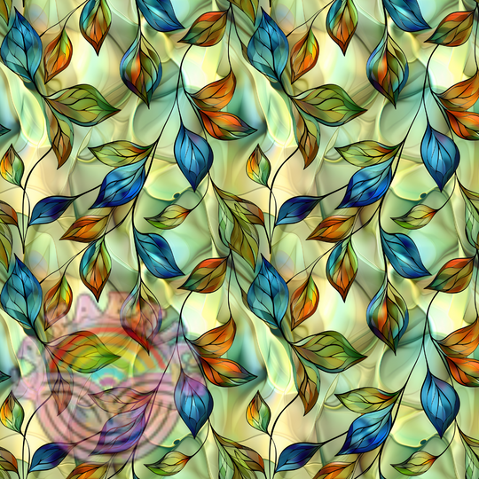 Leaves on Alcohol Ink