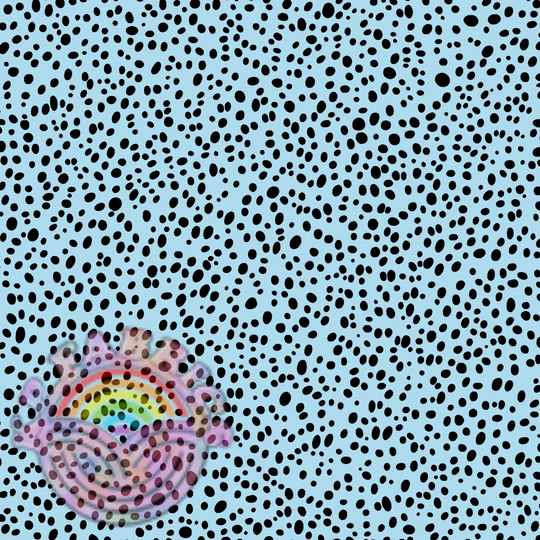 Light Blue & Black Dots