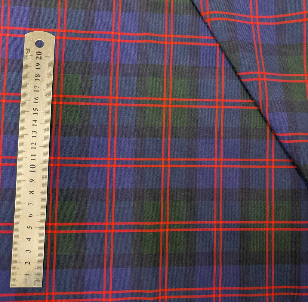 Navy Tartan French Terry