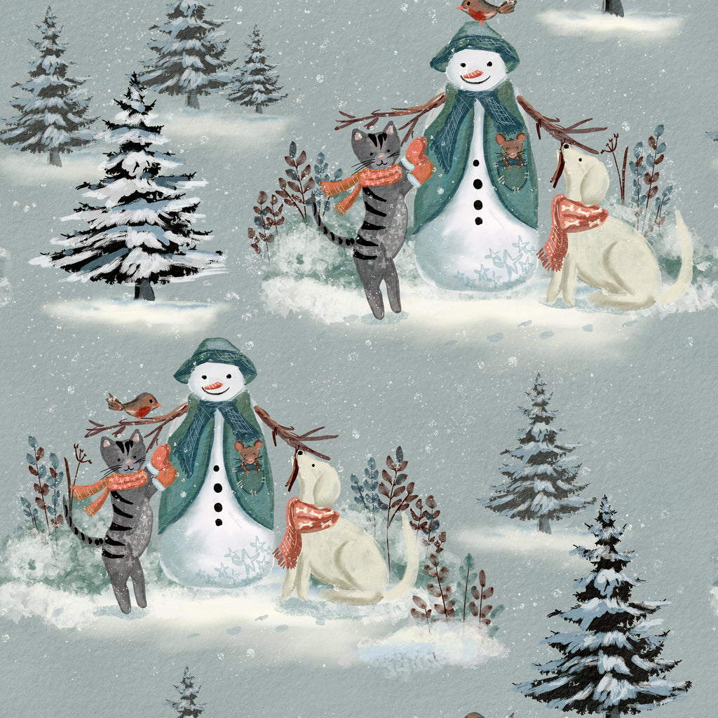 Snowman and friends