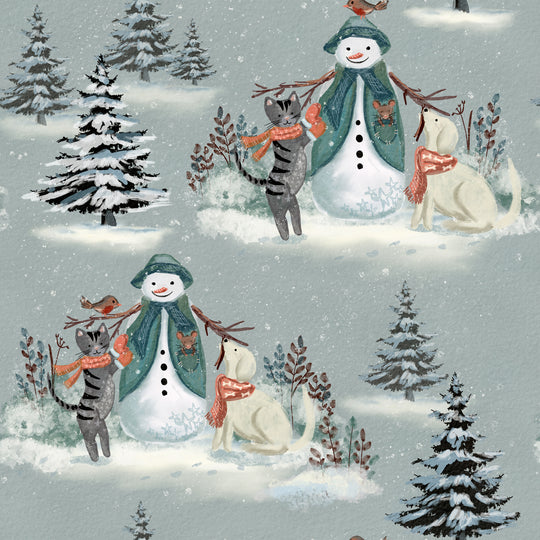 Snowman and friends