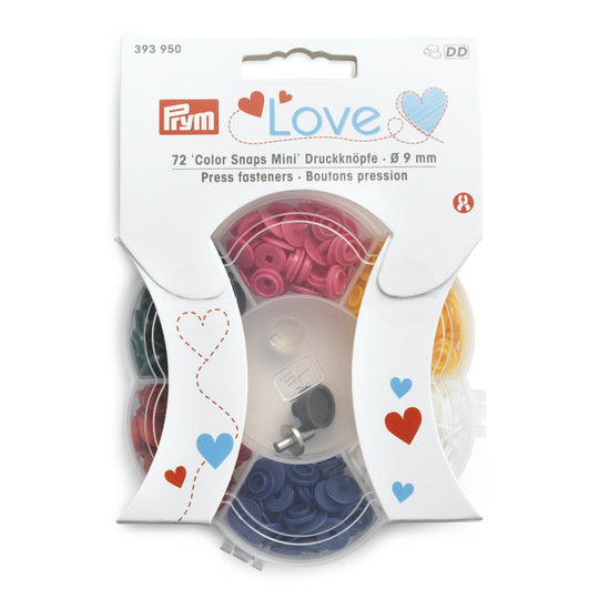 Prym Love 72 Colour Snaps Mini selection box - 9mm
