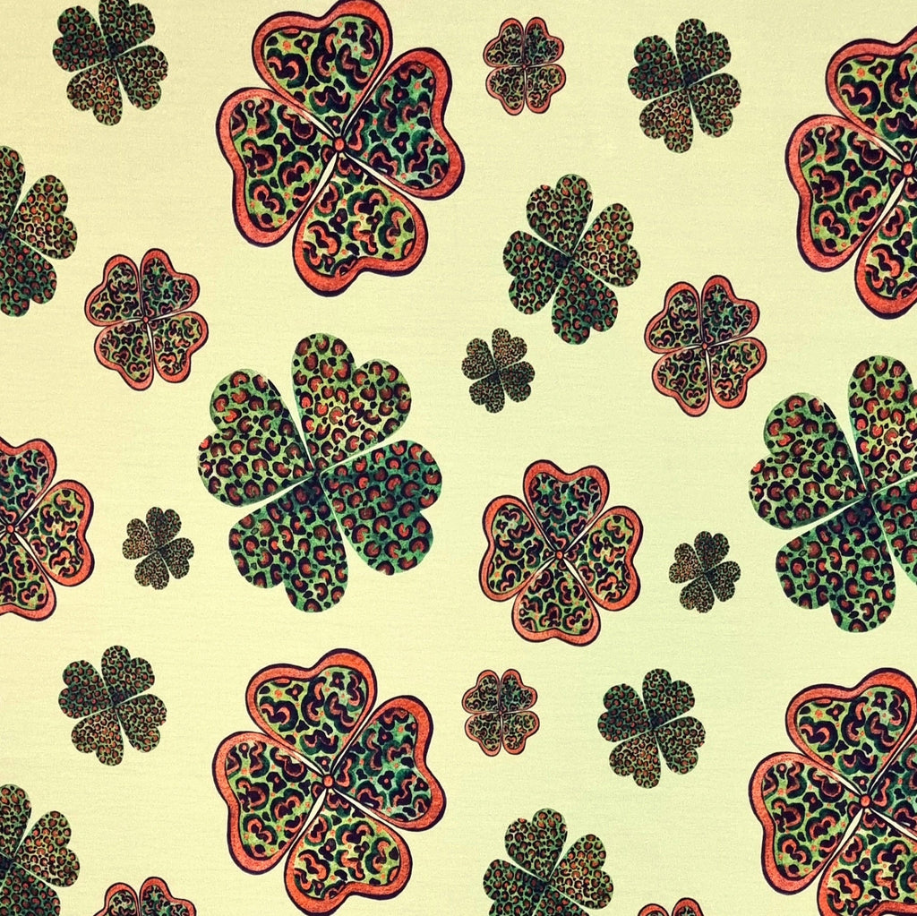 4 leaf clover Jersey - Kids Print Fabrics