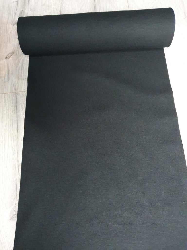 Black Cuff rib fabric - KP Fabrics