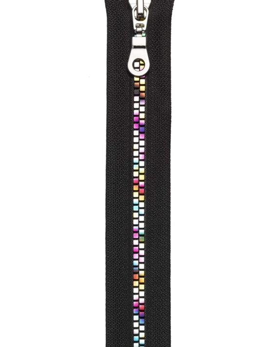 Black Rainbow zip 50cm