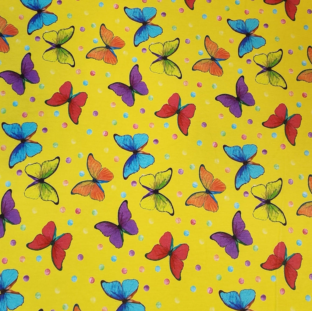 Butterflies Jersey - Kids Print Fabrics