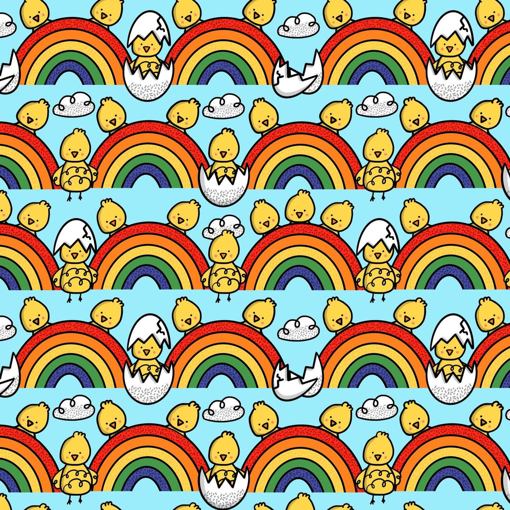 Chicks and Rainbows - Kids Print Fabrics