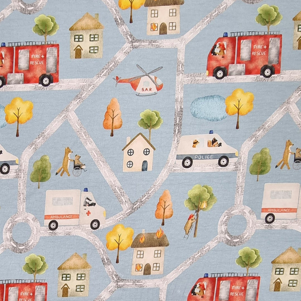 Emergency town EXCLUSIVE - Kids Print Fabrics