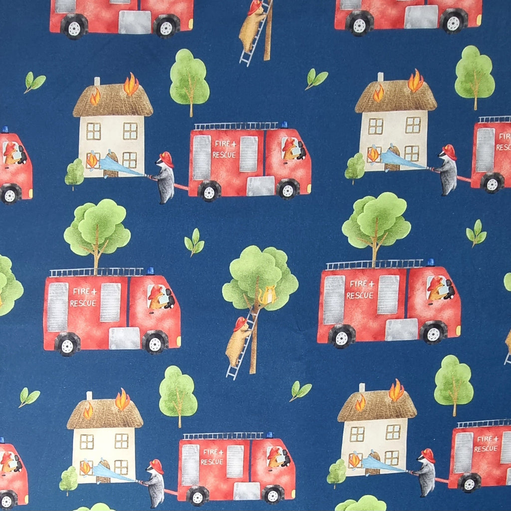 Fire engine Jersey - Kids Print Fabrics