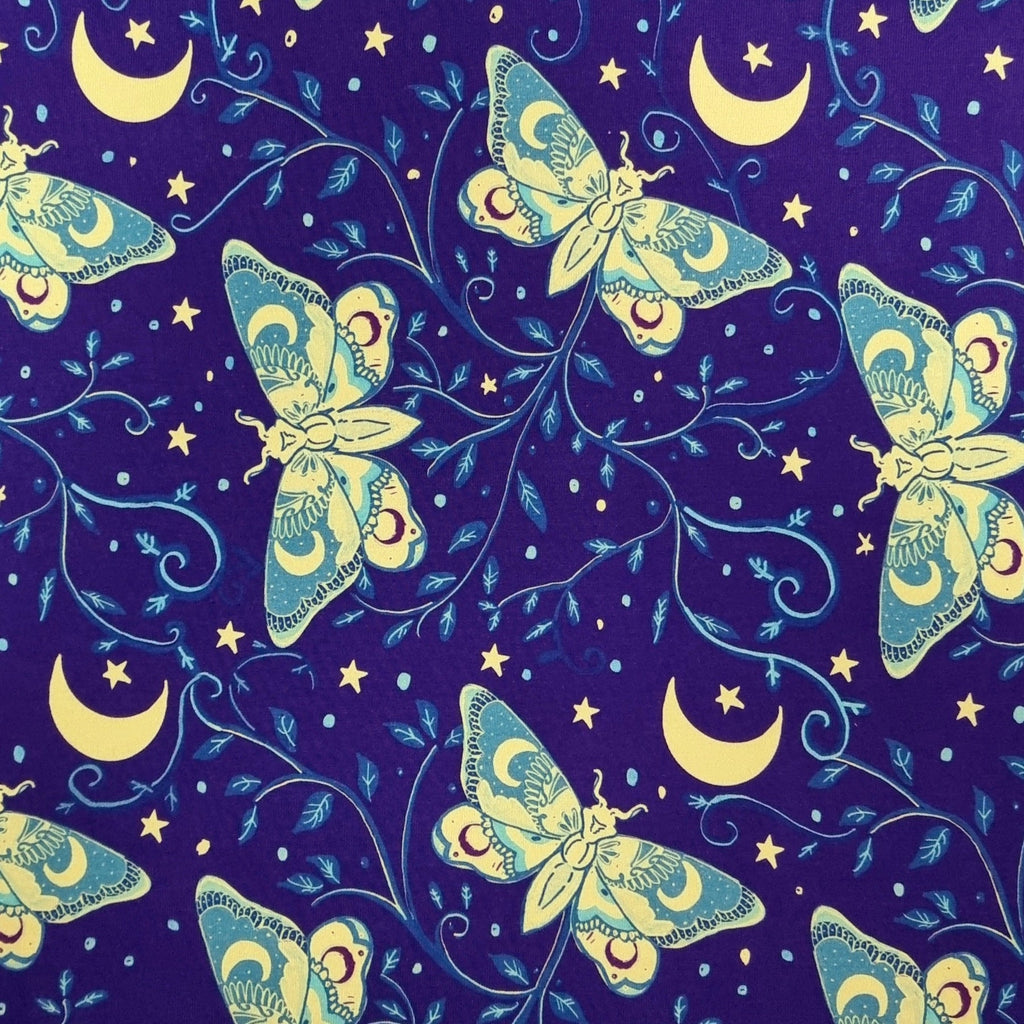 Green moths EXCLUSIVE - Kids Print Fabrics