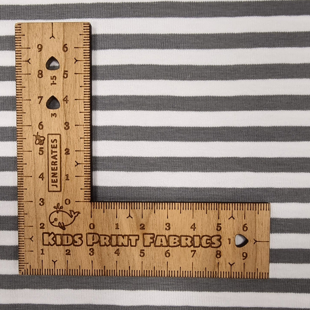 Grey stripe Jersey - Kids Print Fabrics