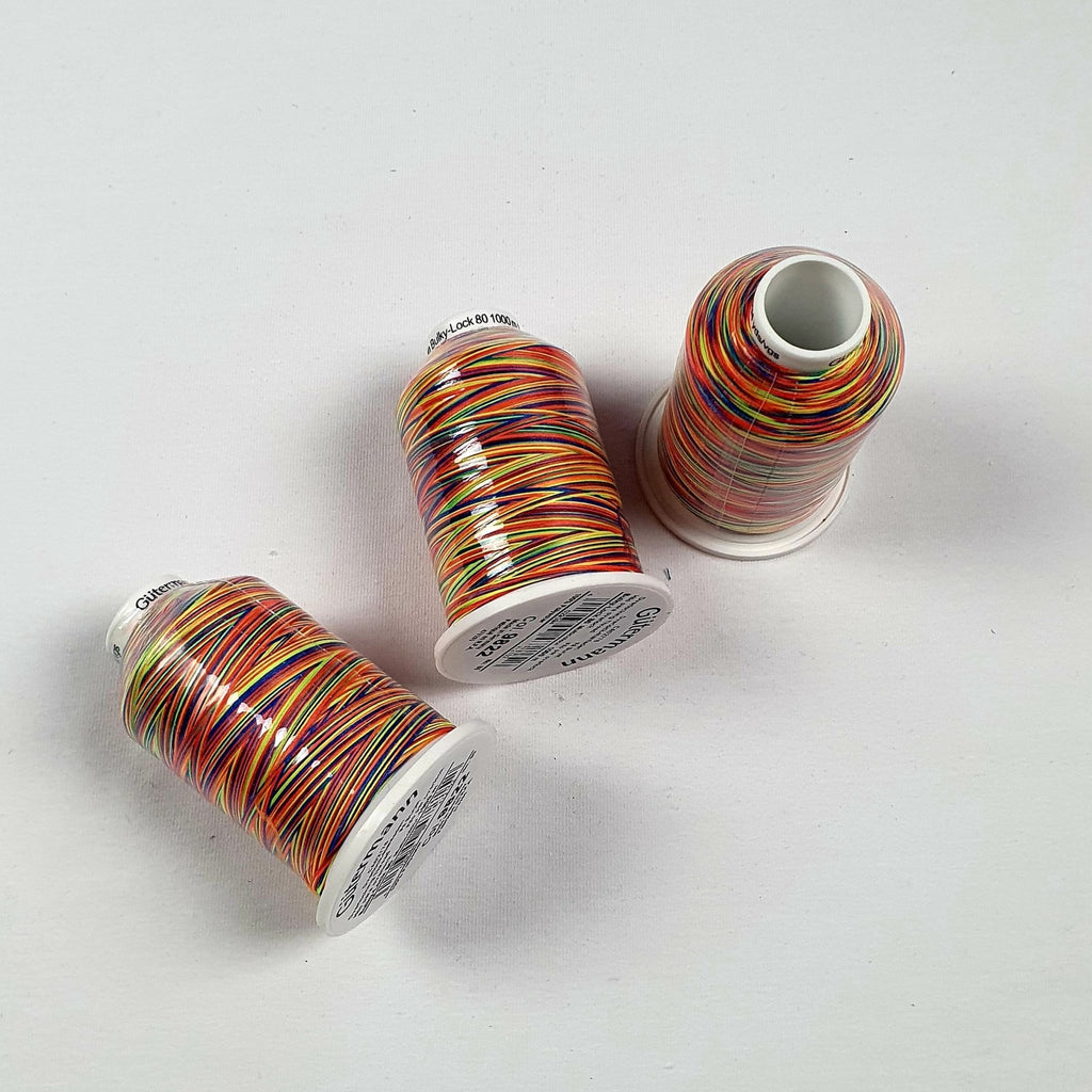 Gutermann Bulky Lock Rainbow thread - Kids Print Fabrics