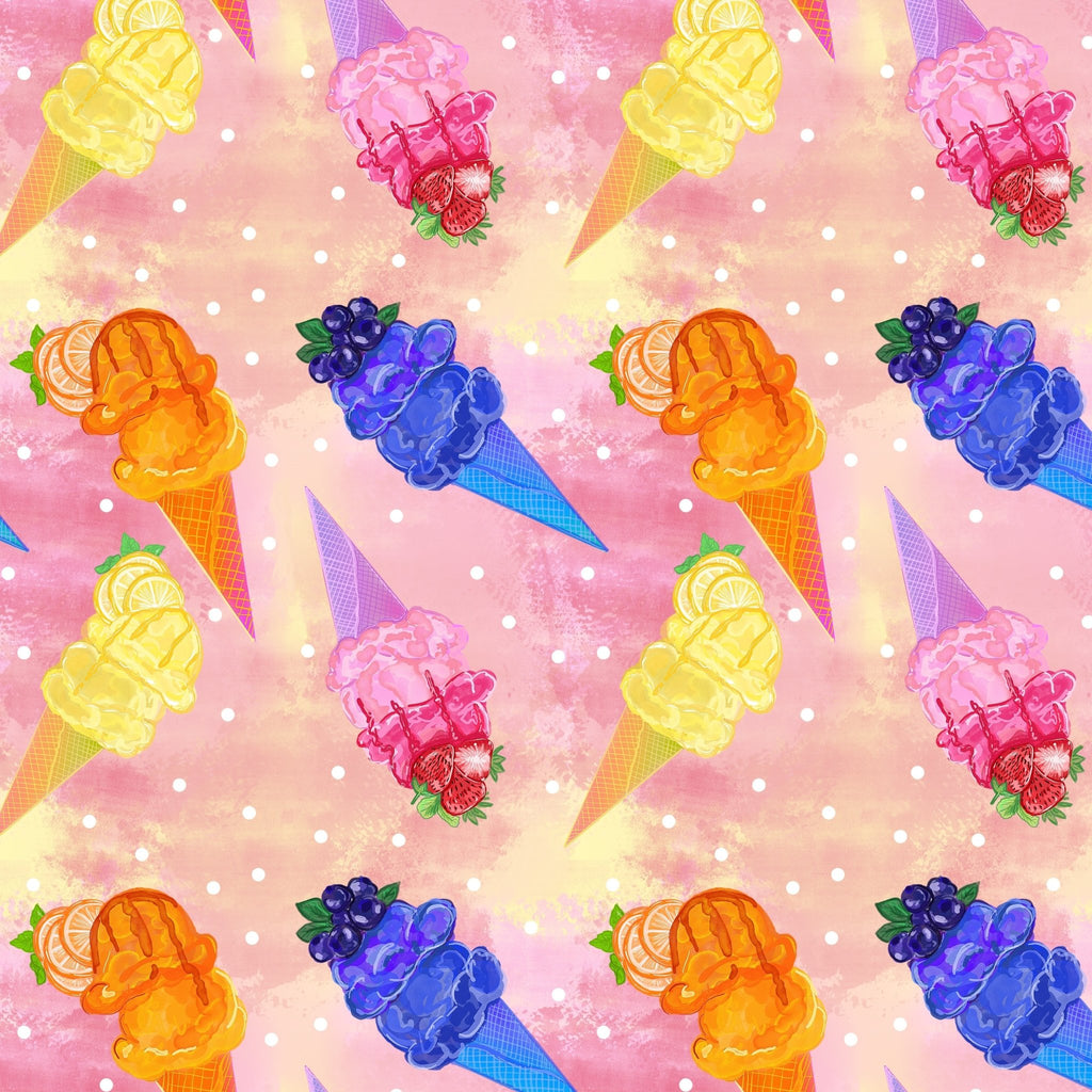 Ice creams Pink - Kids Print Fabrics