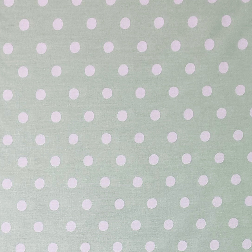 Mint dots Poplin - Kids Print Fabrics