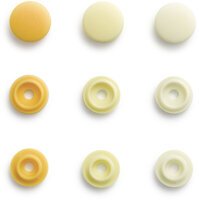 prym colour plastic snaps mini 9mm pale yellow