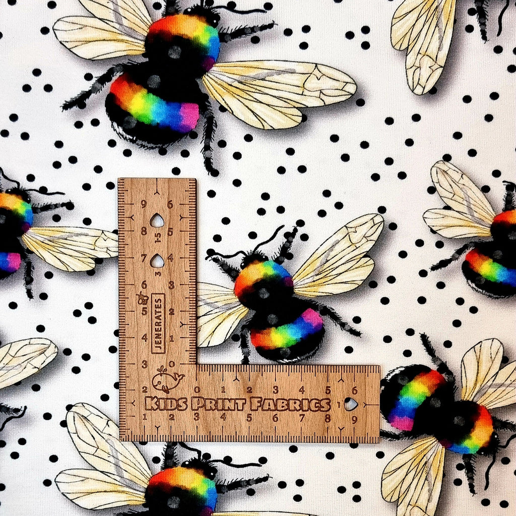Rainbow bees EXCLUSIVE - Kids Print Fabrics