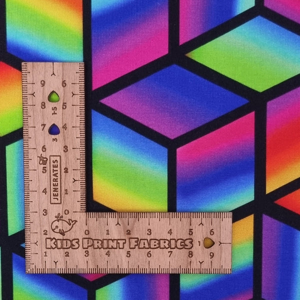 Rainbow cubes EXCLUSIVE - Kids Print Fabrics