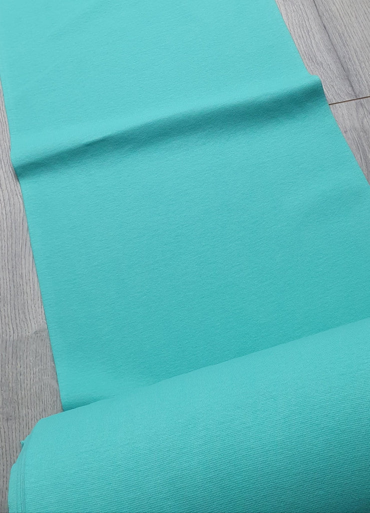 Sea green cuff rib fabric