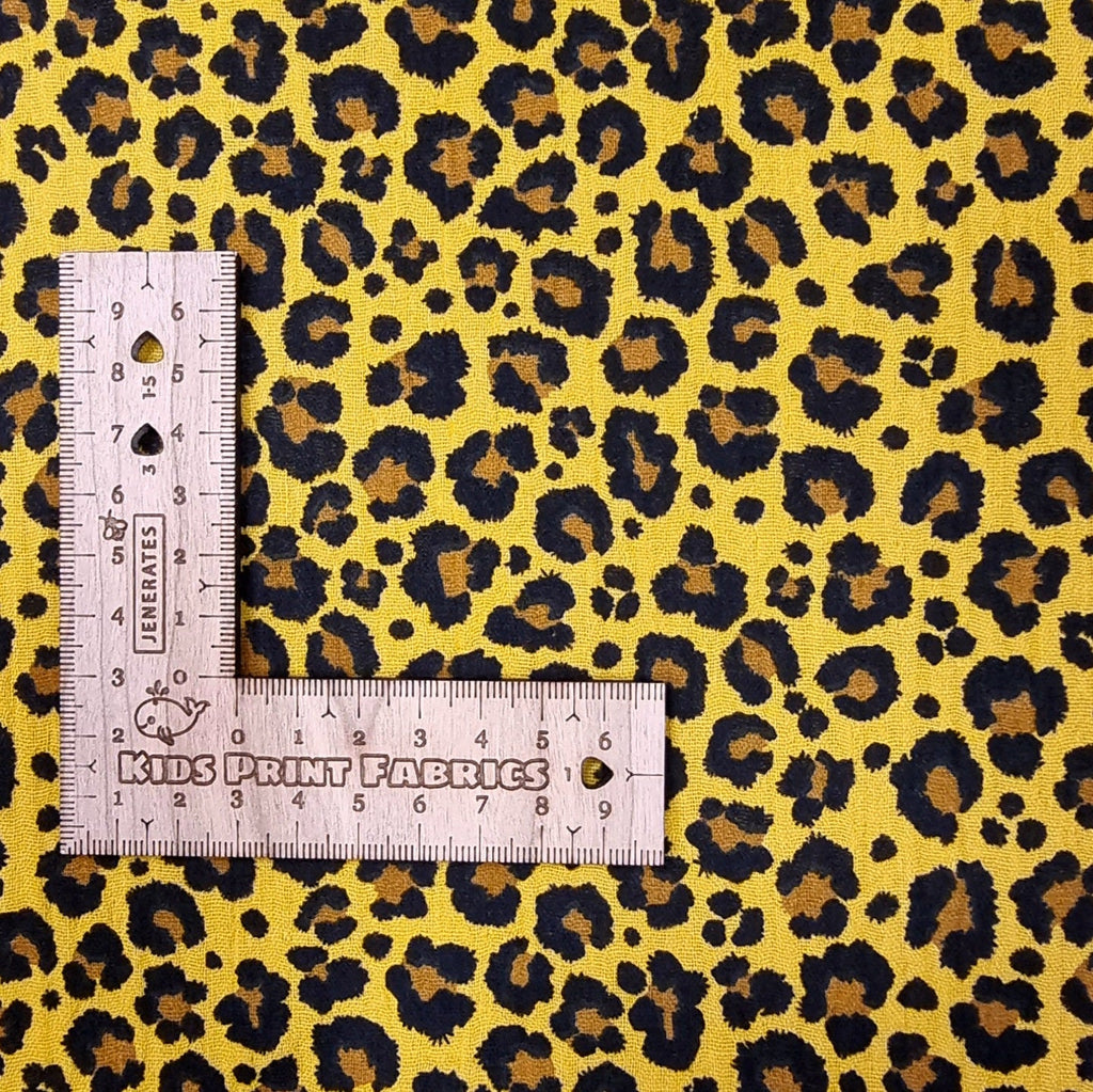 Sulfur leopard double gauze - Kids Print Fabrics