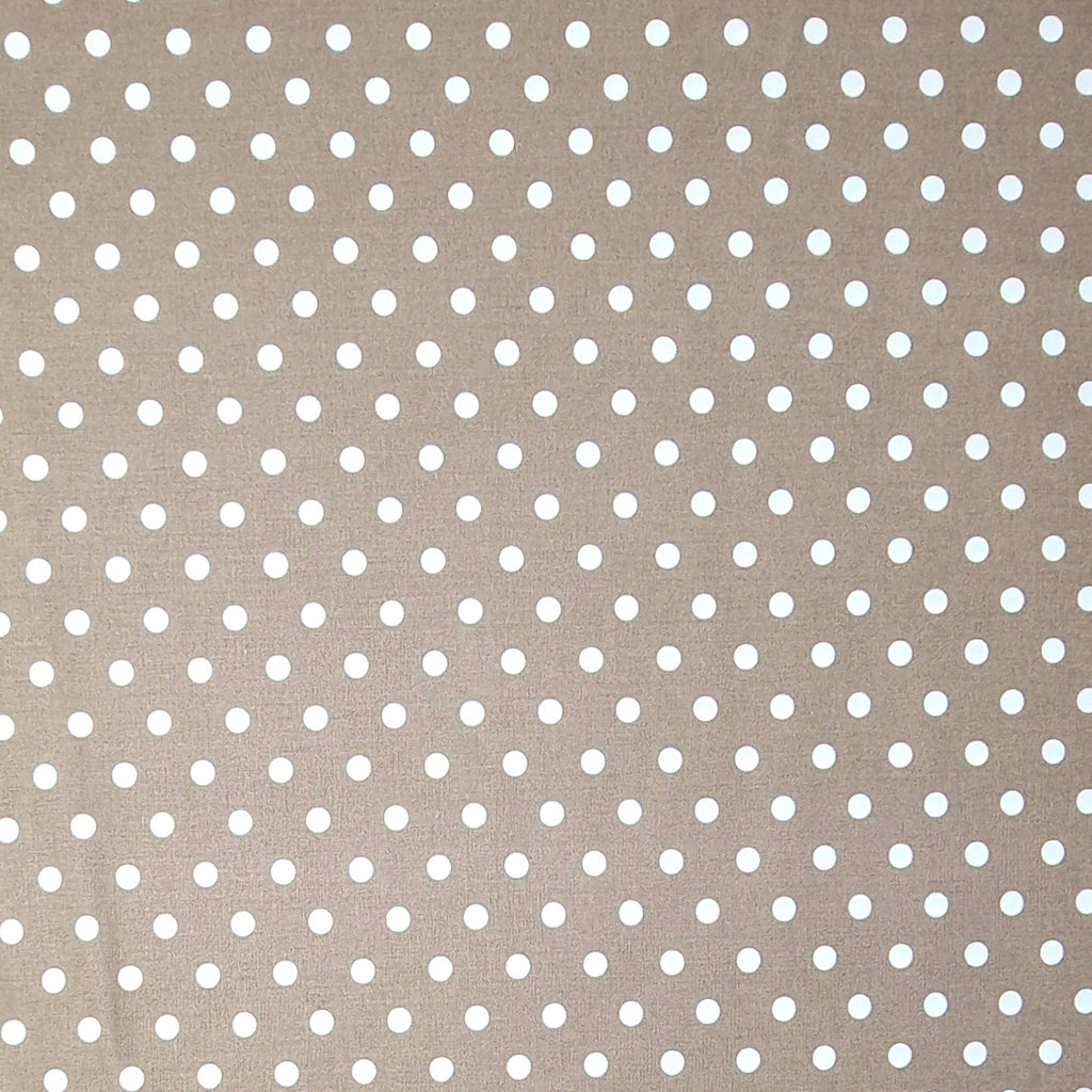 Taupe dots Poplin - Kids Print Fabrics